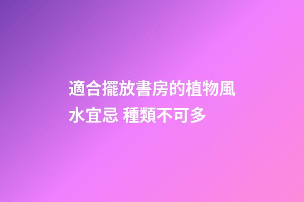 適合擺放書房的植物風水宜忌 種類不可多